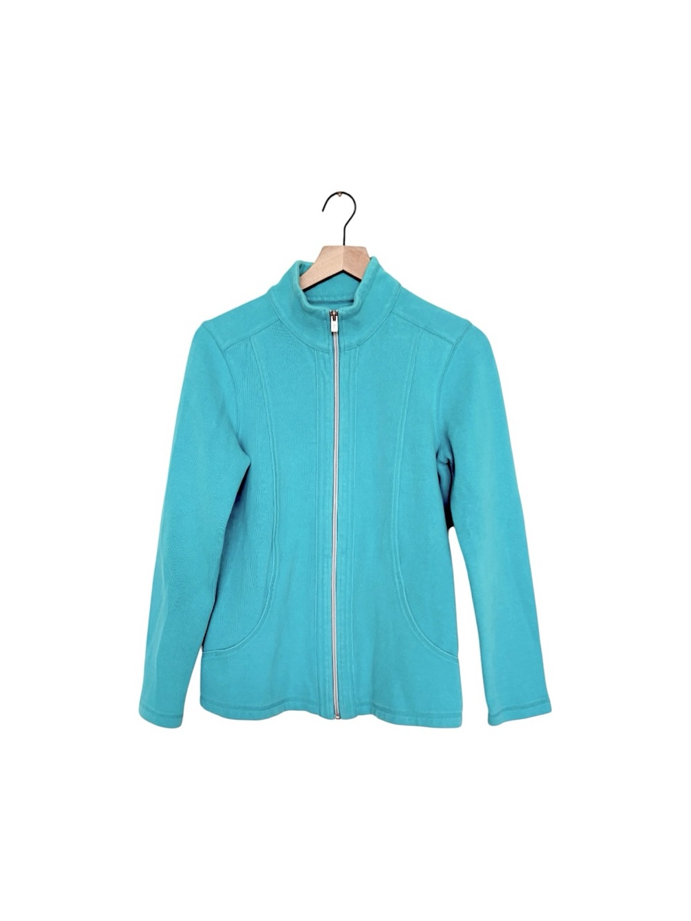Tommy Bahamas. Greenish Blue Sweatshirt Jacket Full Front Zip Front Pockets M